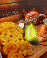 زولبیا بدون ماست (زولبیا با آرد)