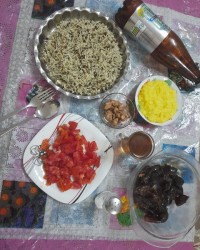 افطار شب ۲۳ ماه مبارک رمضان خدایا شکرت♡