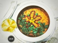 سوپ جو با مرغ