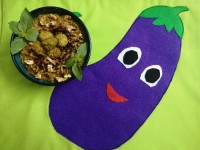 حلیم بادمجان با برنج و بلغور گندم