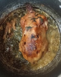 خورشت اسفناج و اردک محلی