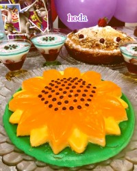 دسر ژله بستنی آفتابگردان