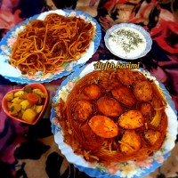 ماکارانی با ته دیگ سیب زمینی