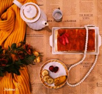 Cake banana and walnut