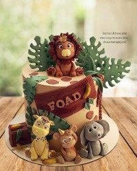 کیک حیوانات کیک جنگل