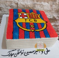 کیک فوتبالی بارسلونا