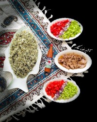 سبزی پلو با تن ماهی