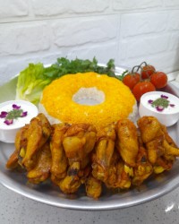 کتف مرغ در فر با برنج کته ای تقدیم نگاهتون