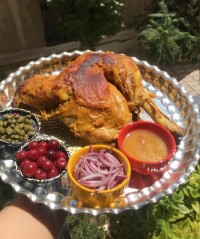 سبزی پلو با گوشت بوقلمون