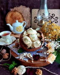 شیرینی پفک گردویی