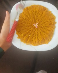 حلوا با آرد گندم دستپخت دختر گلم