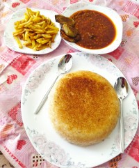 برنج و قیمه بادمجان