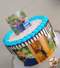 کیک تولد قنادی با فیلینگ مخصوص