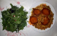 پلوی نخود فرنگی ناهار جاتون سبز