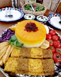 کباب تابه ای دورنگ