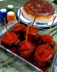 رول بادمجان و گوشت