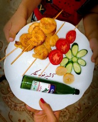 کباب مرغ حلزونی