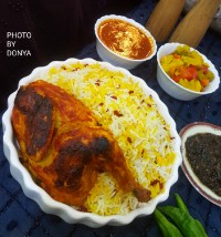 زرشک پلو با مرغ مجلسی