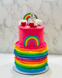 کیک رنگین کمانی