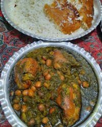 قرمه سبزی بامرغ