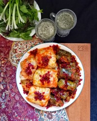 دلمه کلم و برگ مو