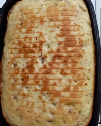 کیک سیب وگردو در تابه