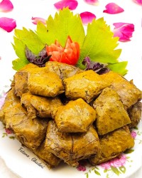 دلمه برگ مو بدون گوشت