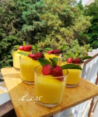 دسر زعفرانی بدون ژلاتین