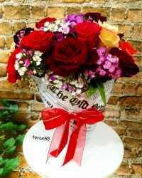 کیک دسته گل ومراحل