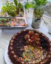 کیک ساده شکلاتی