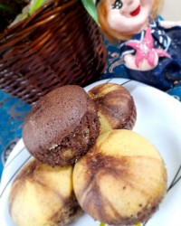 کاپ کیک دو رنگ