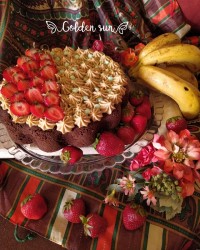 کیک شکلاتی با کرم پنیری