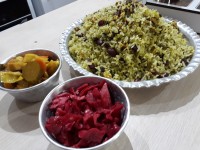 پلو شوشتری اب طالبی بستنی