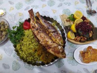سبزی پلو و ماهی شکم پر سفره ی شمالی