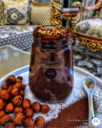 پودینگ شکلاتی فندقی