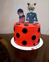 کیک اسفنجی دختر کفشدوزکی