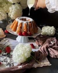 کیک توت فرنگی