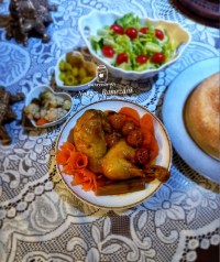 خورشت مرغ وآلو