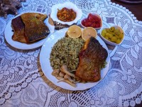 سبزی پلو باماهی