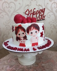 کیک تولد خواهر شوهر و همسرشون