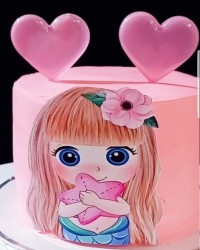 کیک روزدختربرای دلنیا عشق خاله