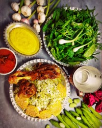 باقالی پلو با ماهیچه