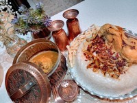 پلو مرغ مخلوط با زرشک