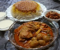 خوراک مرغ با چاشنی چاقاله