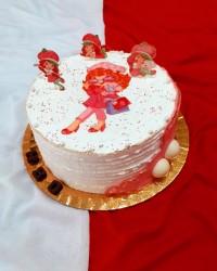 کیک تولد با تکنیک فالت لاین