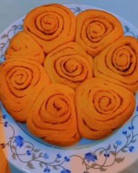 نان رول دارچینی بدون فر