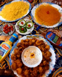میگو پفکی با خمیر بنیه و سس تارتار