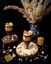 دسر پودینگ شکلاتی موزی