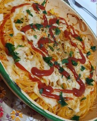 اسپاگتی با سس بشامل