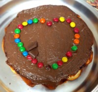 کیک با رویه شکلاتی❤